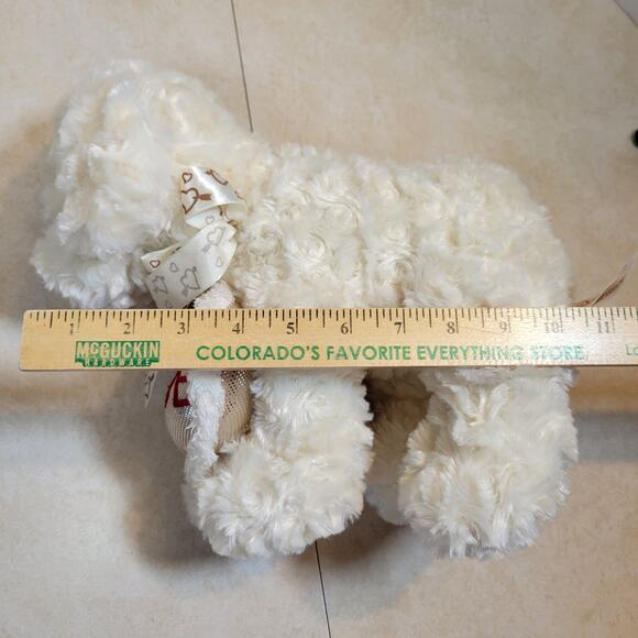 DanDee Plush Cream Puppy Dog 10" Love Heart Valentine's Stuffed Animal - Picture 9 of 16